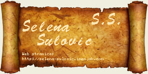 Selena Šulović vizit kartica